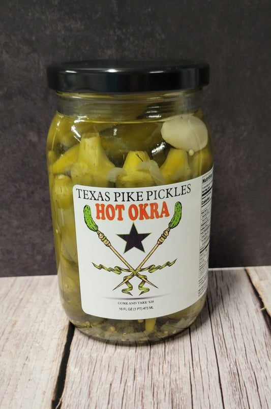 Hot Pickled Okra - 16 oz