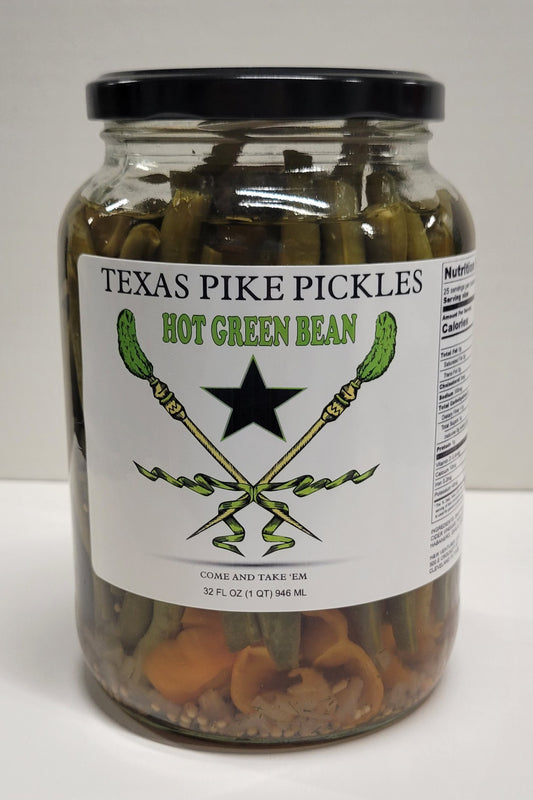 Hot Pickled Green Beans - 32oz