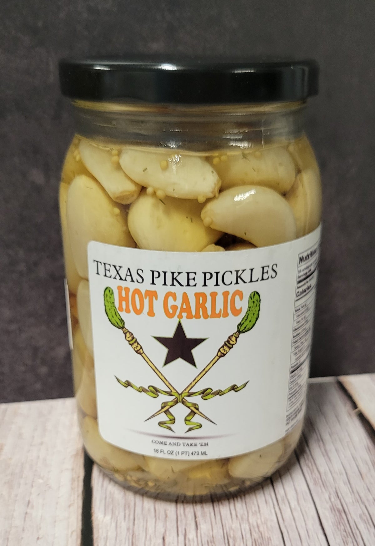 Hot Pickled Garlic - 16 oz